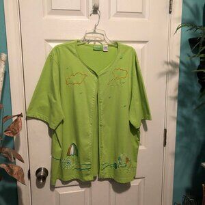 Women's 3X green summer "beach" jacket